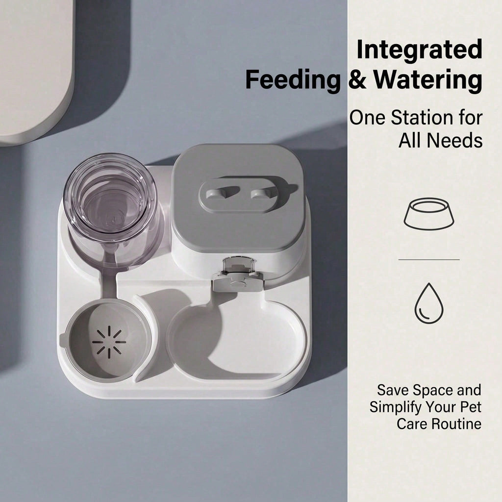 Integrated feeding and watering station - one station for all needs