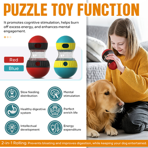 Puzzle toy function - mental stimulation, available in red and blue