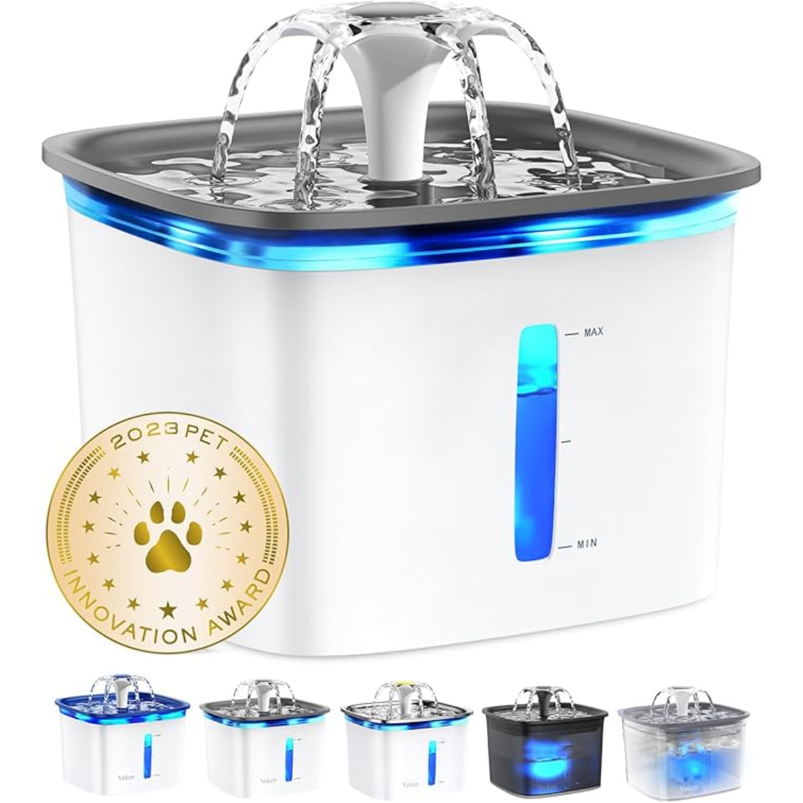 AquaPurr Stainless Steel Pet Water Fountain - 95oz automatic cat water fountain