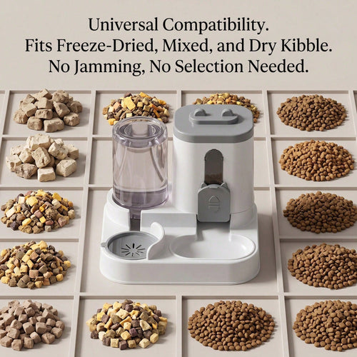 Universal compatibility - fits freeze-dried, mixed and dry kibble, no jamming
